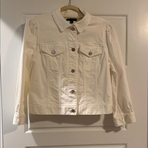 Ann Taylor Off-White Jean Jacket